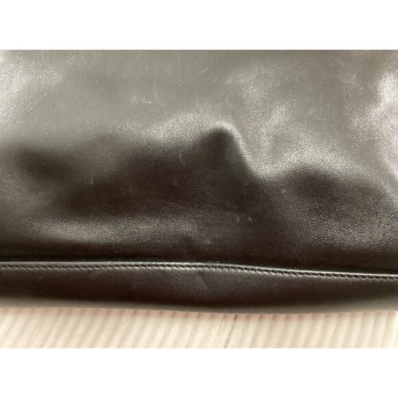 TUMI Black Leather Briefcase Bag 15" Business Travel Work Office Minimalist - Picture 10 of 16